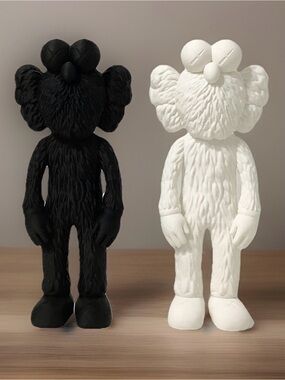 DIY Fluid Art 2 Kaws Inspired Polymer Figurines Paint your Own Art